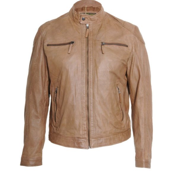 Men's Caramel Classic Leather Jacket