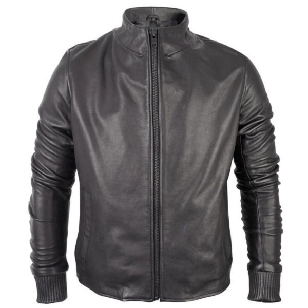 Trendy Black Biker Leather Jacket