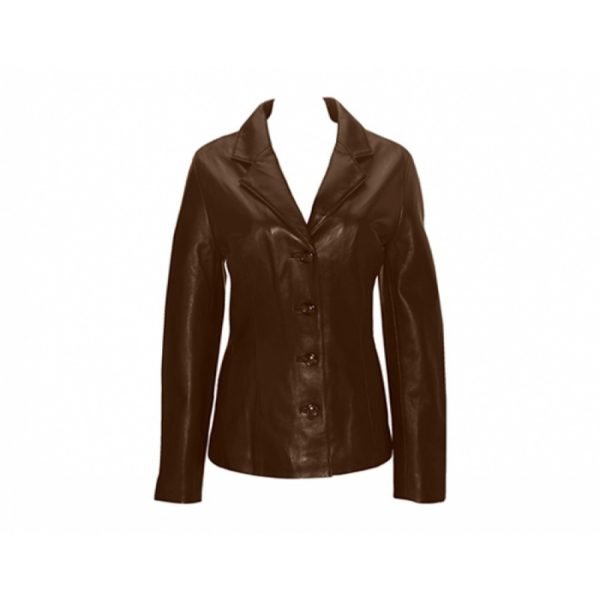 Women Designer Brown Leather Jacket