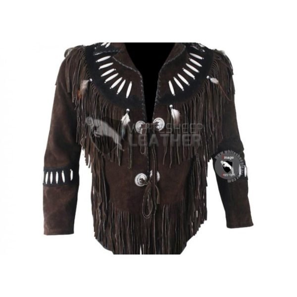 Mens Chocolate Western Cowboy Fashion Leather Vest Jacket