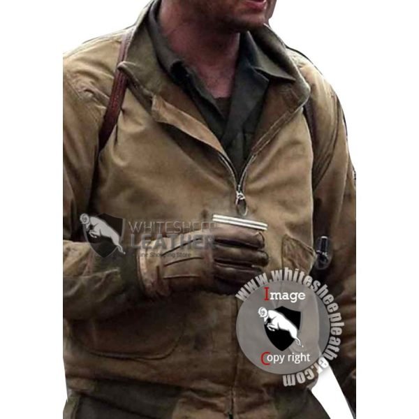 Fury Movie Brad Pitt WW2 Leather Jacket