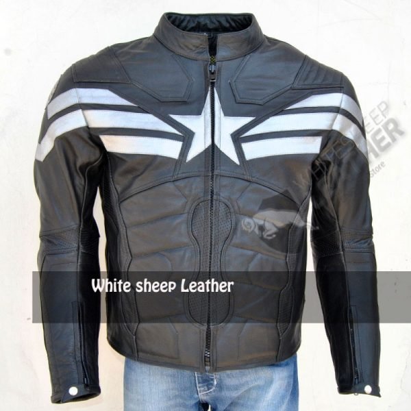 Captain America Black Leather Jacket