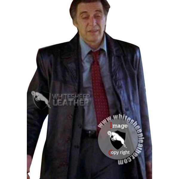 Insomnia Detective Will Dormer Al Pacino Black Leather Jacket (Free Shipping)