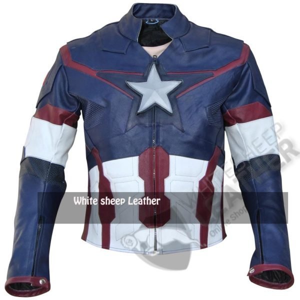 Chris Evans Captain America age of ultron Real Leather Jacket