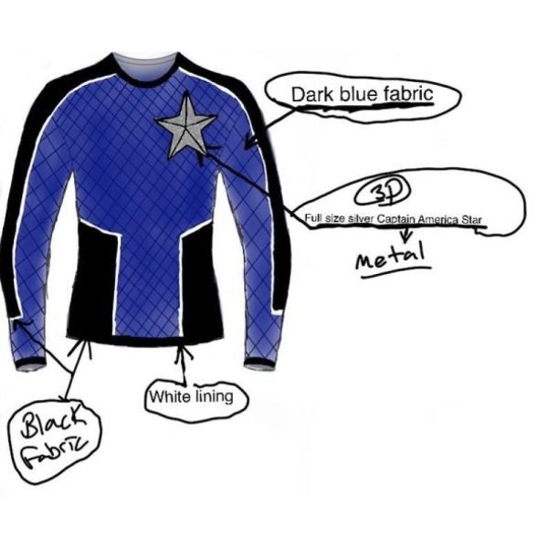 Custom Bucky Top (Texture Stretch Fabric ) + Glove pair