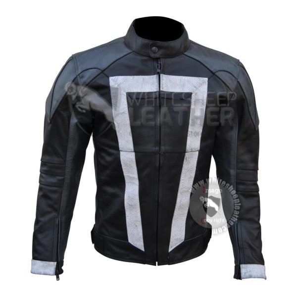 Gabriel Luna Agents Of Shield Ghost Rider Leather Jacket (weathered )