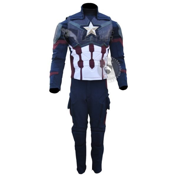 Captain America Steve Rogers Avengers 4 Endgame Costume Lycra Suit