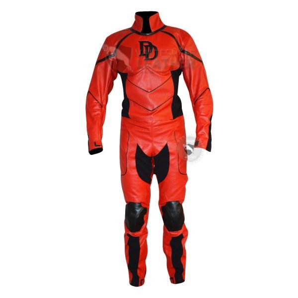 Daredevil Red Comic Style Real Leather Suit