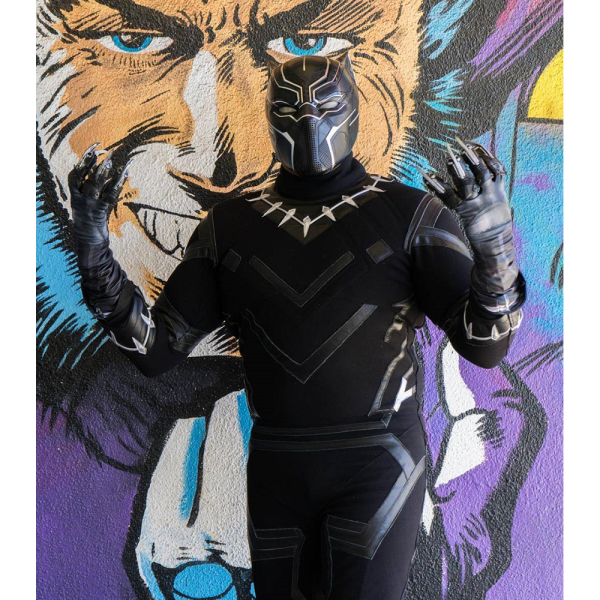 Chadwick Boseman Black Panther costume (Textured stretch fabric Suit )