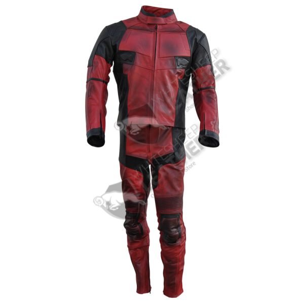 Ryan Reynolds DeadPool movie Motorcycle Leather suit (Free Shipping)
