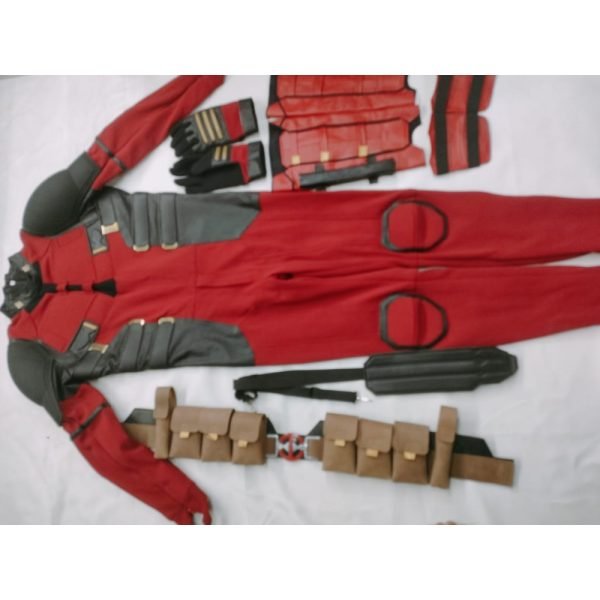 Deadpool & Wolverine : Ryan Reynolds deadpool 3 Suit ( Texture Stretch Fabric )