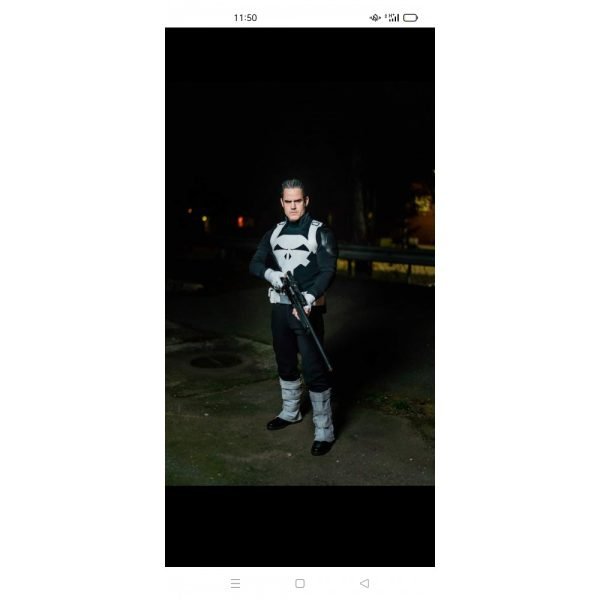 Punisher Skull Custom Suit ( Textured Stretch Fabric )