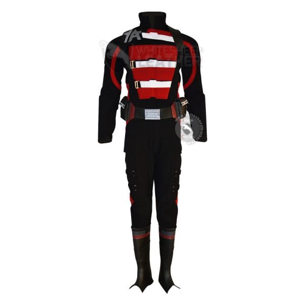 The Falcon and the Winter Soldier : US Agent Costume suit (Textured Stretch Fabric ) (RED AND BLACK )