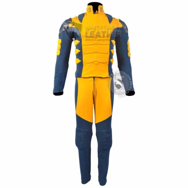 Wolverine Blue and Yellow Costume suit (Textured Stretch Fabric )