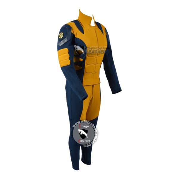 Women Wolverine Blue and Yellow Costume suit (Textured Stretch Fabric )